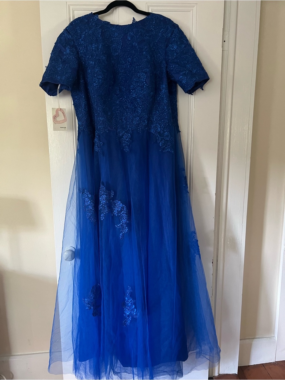 Royal Blue Lace & Tulle Girls' Dress